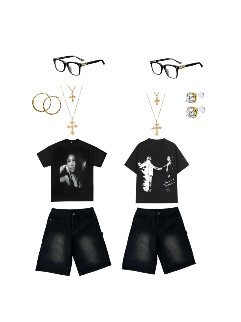 Y2KBLK Couples Outfit Set