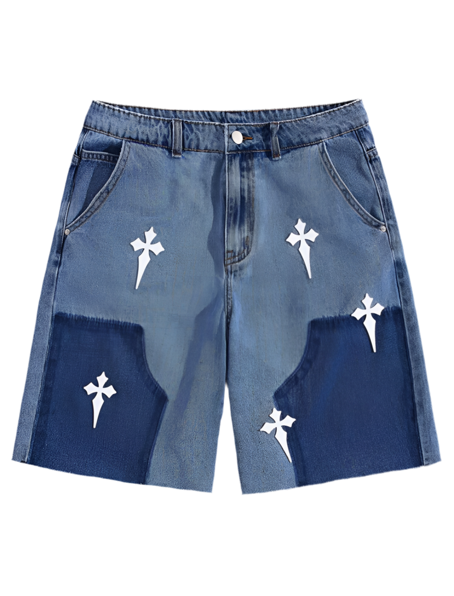 Jorts Cross Star Design