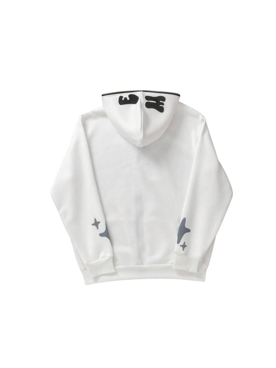 Graphic White Zip Up Hoodie