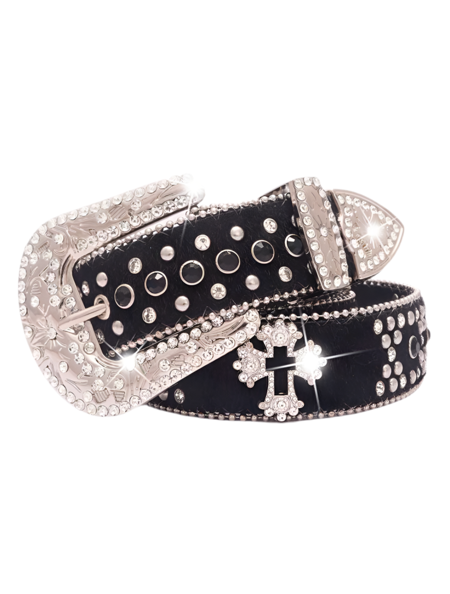Leather Rhinestone Belts