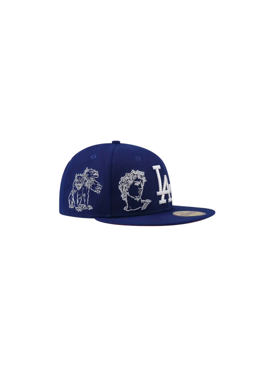 Navy Bule LA Embroidered Fitted Cap