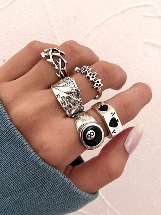 5 Pieces Sade Rings