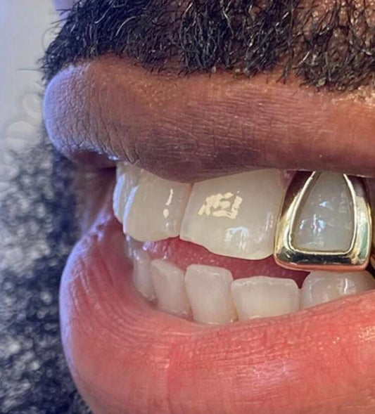 Gold plated Hollow tooth grillz