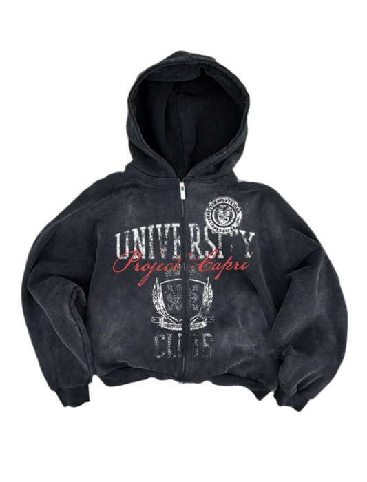 Vintage Patch Work Zip Up