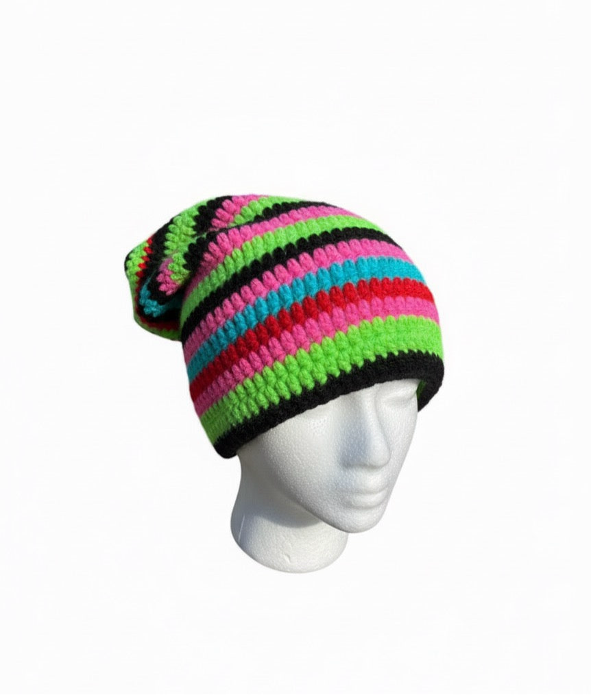 Rainbow Slouchy Beanie