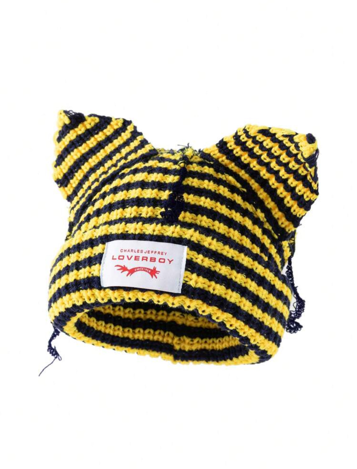 Stripped Netted Ear Beanie