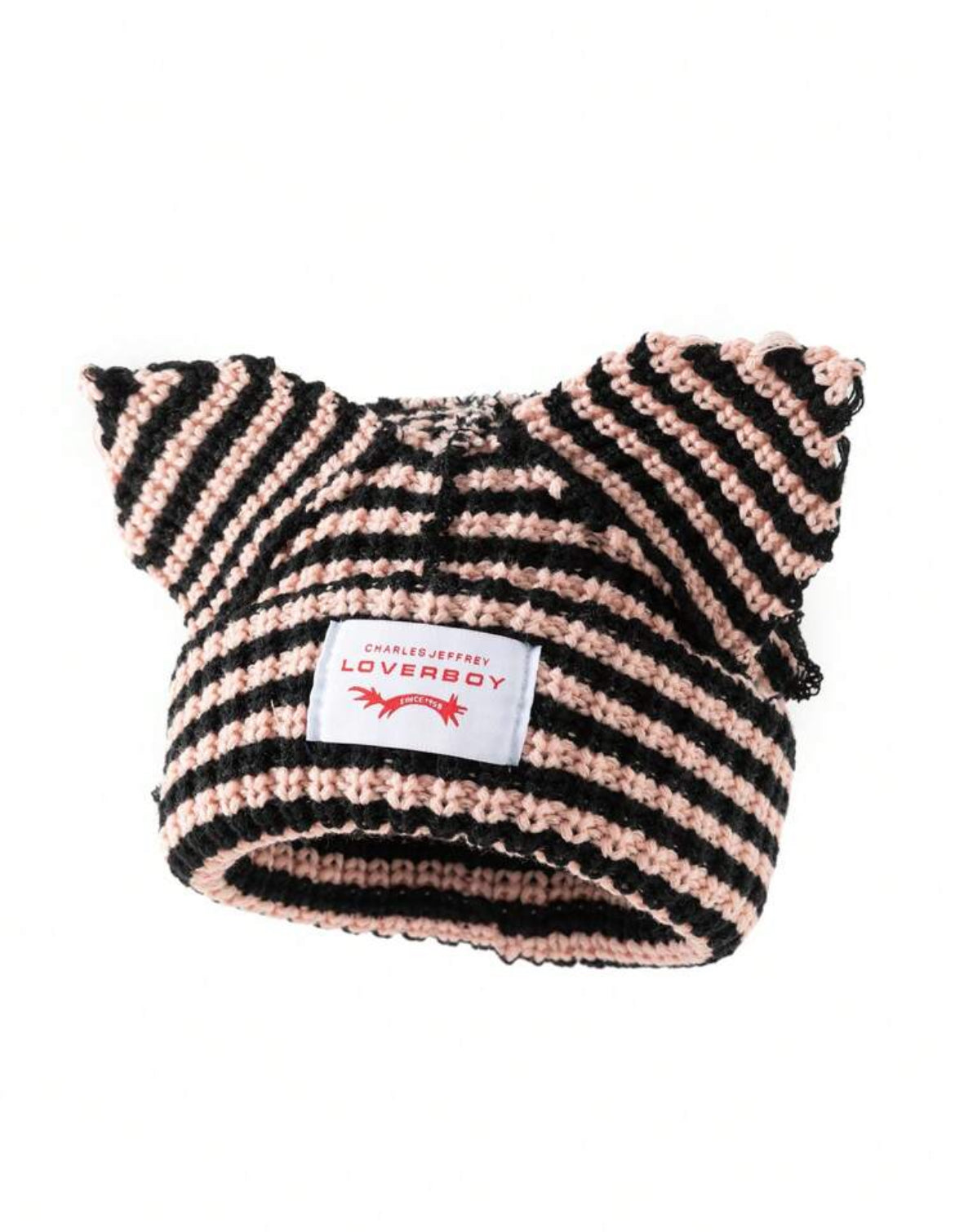 Stripped Netted Ear Beanie