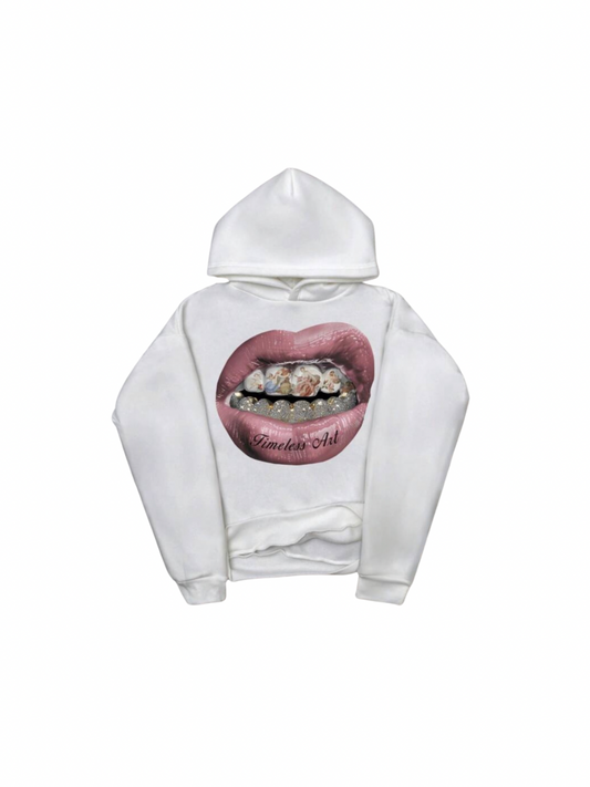 Graphic Lip Print Hoodie