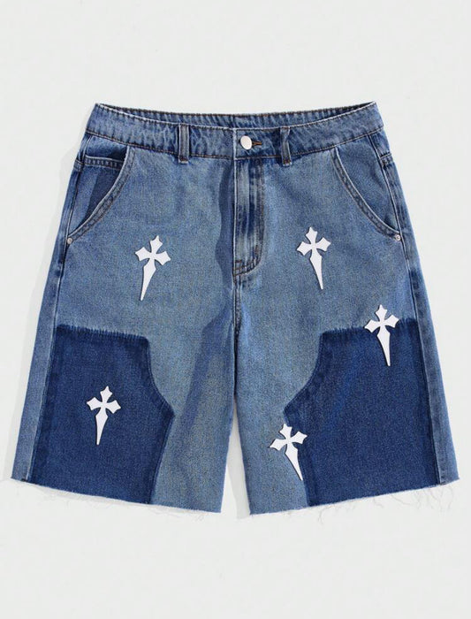 Jorts Cross Star Design