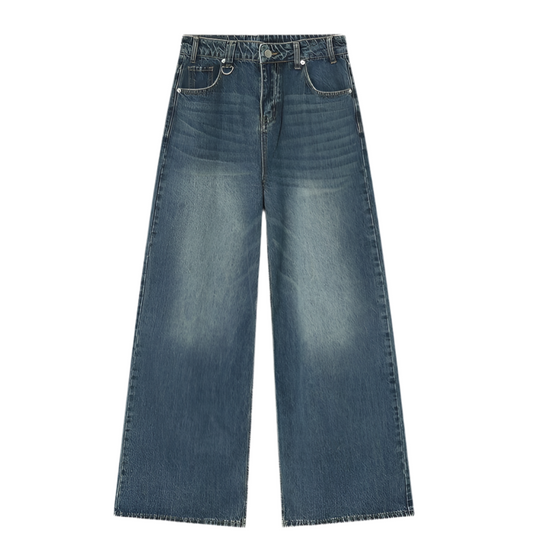 Blue Washed Baggy Jeans