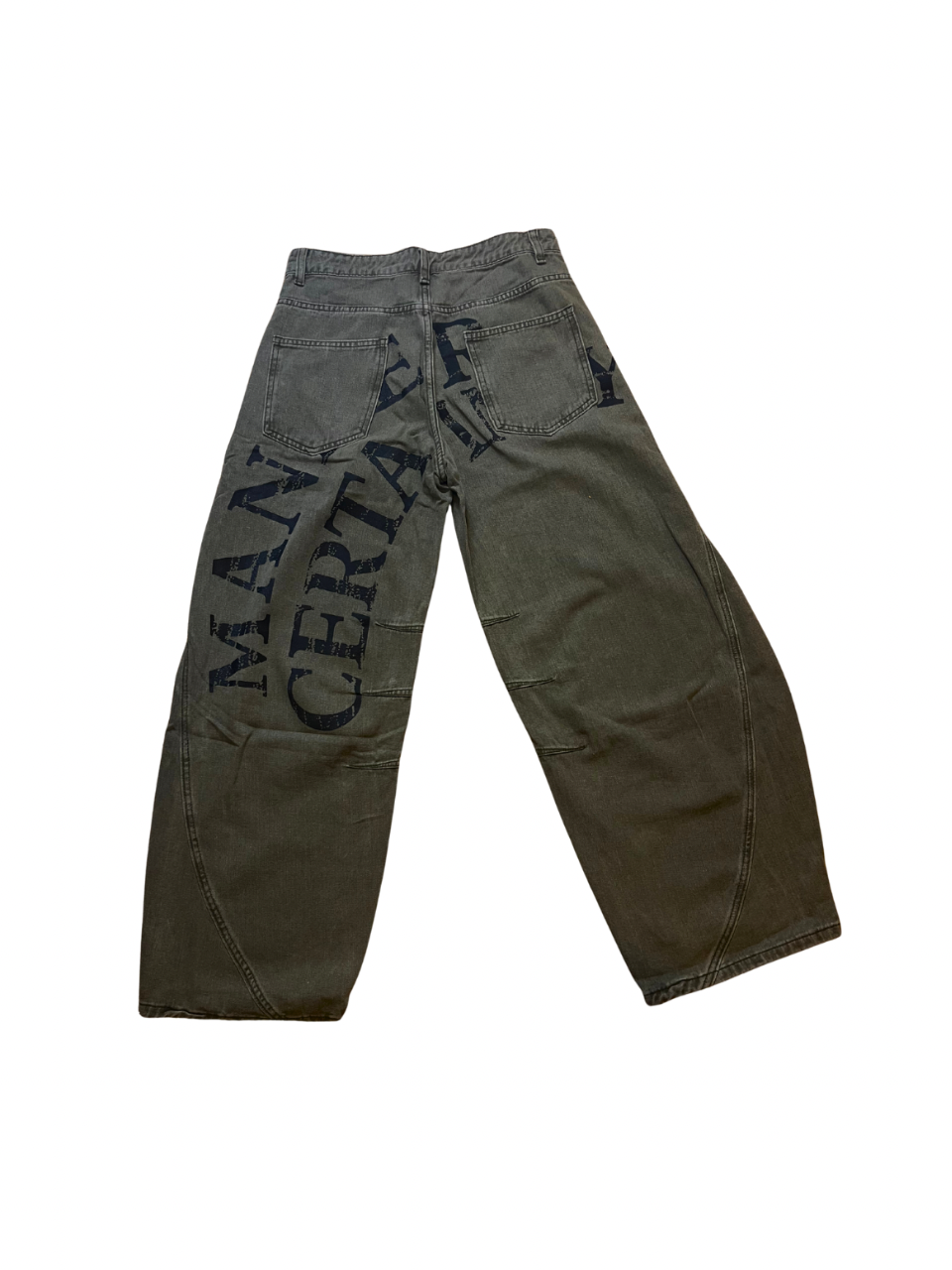 Green Graphic Print Jeans